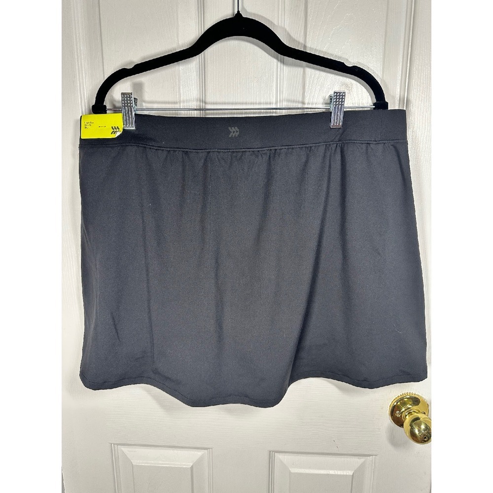 NWT! All in Motion Black Skort High-Rise Slim Fit Athletic Skirt Shorts XXL - Picture 3 of 7